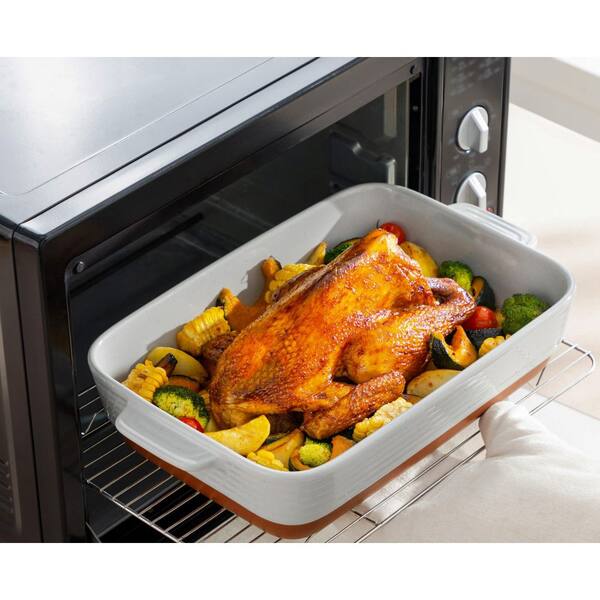 Wudkey 1-Piece 15.7 in. x 9.2 in. Gray Casserole Carrier Set with