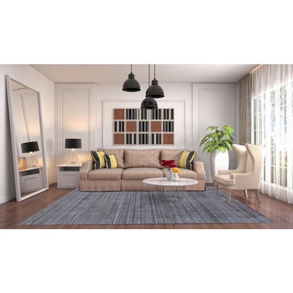 Multi-Colored Hand Knotted Wool Modern Modern Loom Rug, 3 ft. x 5 ft., Area Rug