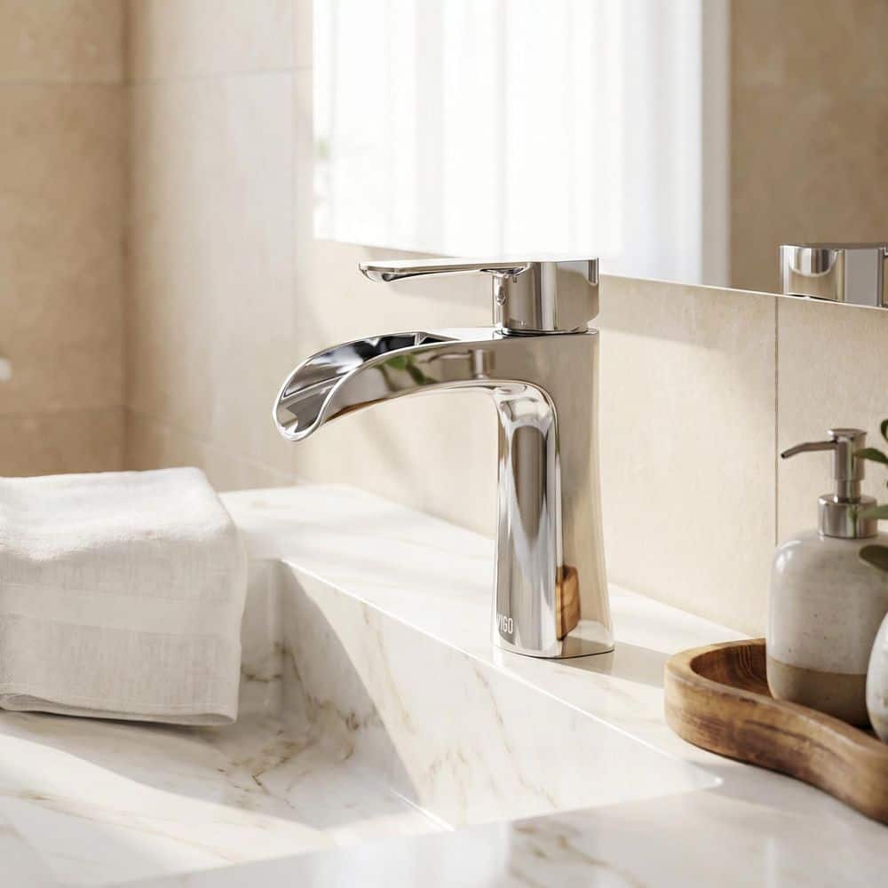 VIGO Paloma Single Handle Single-Hole Bathroom Faucet in Chrome