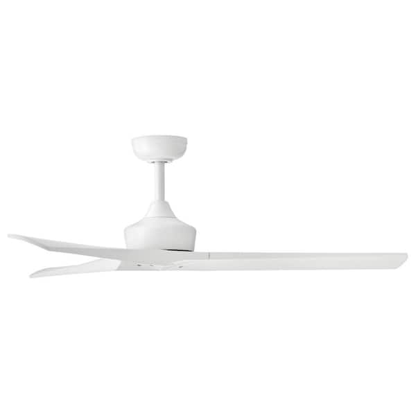 HINKLEY - Chisel 52.0 in. Indoor/Outdoor Matte White Ceiling Fan with Remote Control