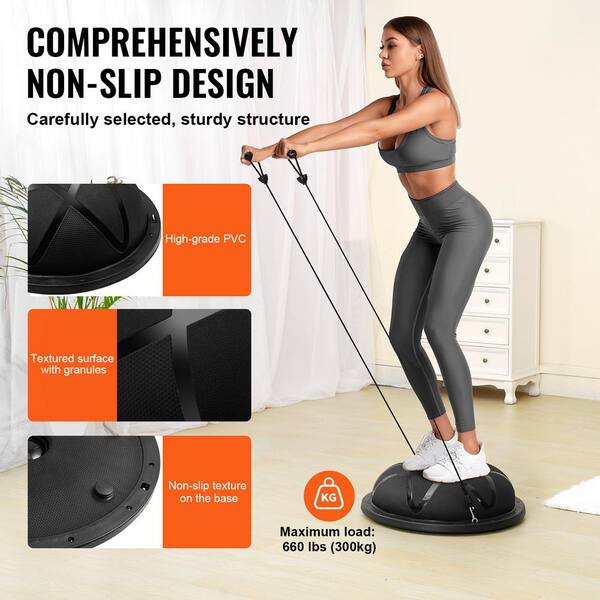 SKYSHALO Half Exercise Ball Trainer, 23 in. Balance Ball