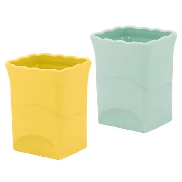 Stainless Steel Fruit Slicer Cup Set of 2 for Strawberry Banana Egg Mushroom and Veggie Salad