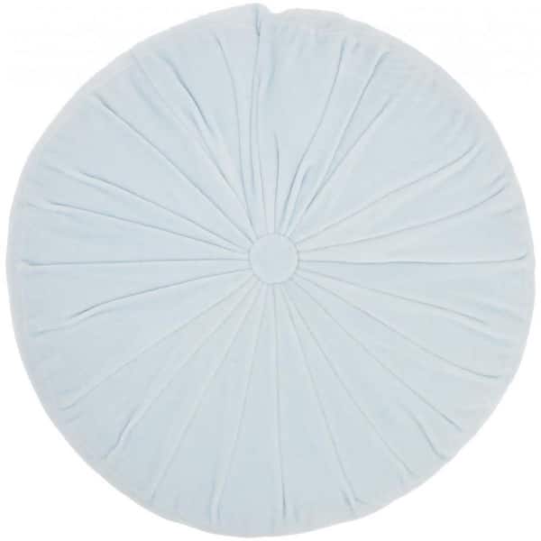 HomeRoots Periwinkle Solid Polyester 16 in. x 16 in. Throw Pillow
