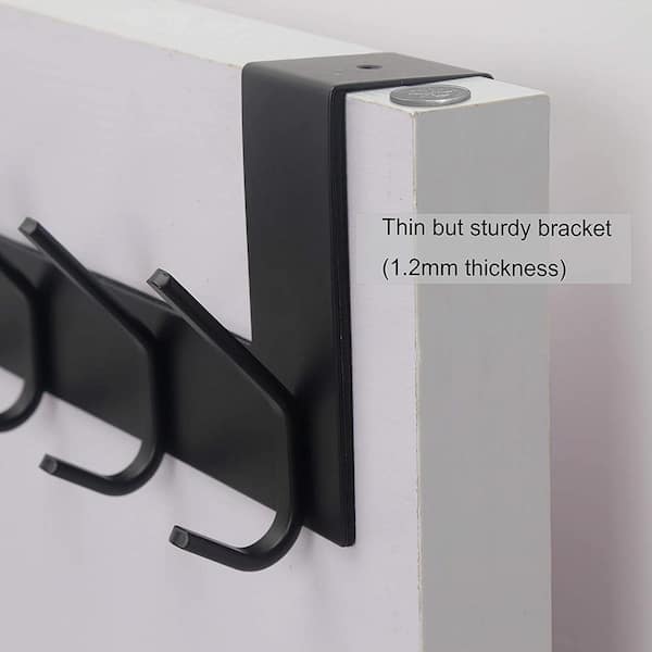  UDENIS Over Door Hanger, Metal Over The Door Hook Rack with 6  Hook for Hanging Towel Robe Coat Bathroom Bedroom Black : Industrial &  Scientific