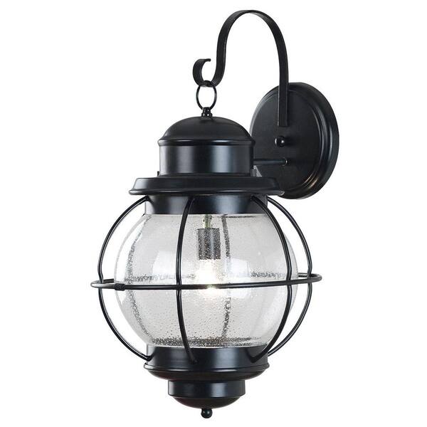 Kenroy Home Hatteras Black Extra Large 1-Light Wall Lantern-DISCONTINUED