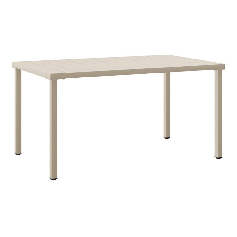 "Frond&Form Modern Outdoor Patio 59"" × 35.4"" Rectangular Iron Dining Table, Sand" price history on PriceWatchPro