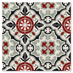 Vienna Bloom Multicolor/Matte 8 in. x 8 in. Cement Handmade Floor and Wall Tile (Box of 8/3.45 sq. ft.)