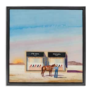 Desert Shoe Store by Amanda Greenwood Black Floater Frame Nature Graphic Art Print 25 in. x 25 in.