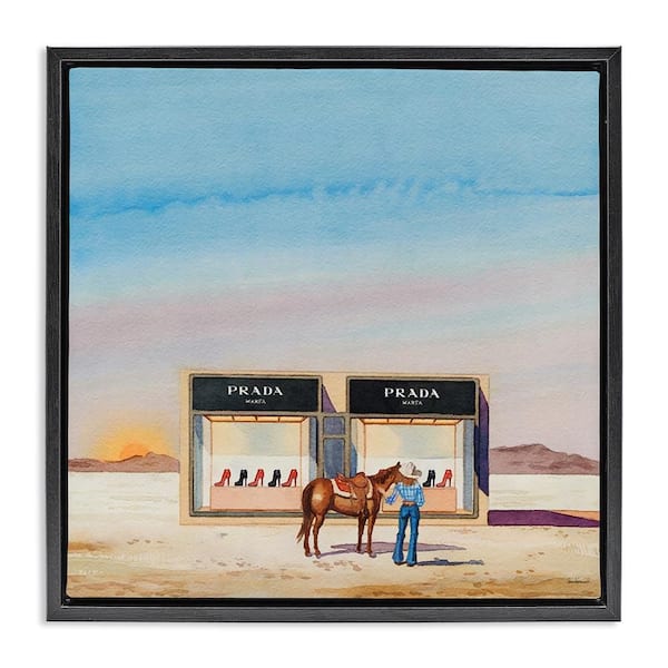 Stupell Industries Desert Shoe Store by Amanda Greenwood Black Floater Frame Nature Graphic Art Print 25 in. x 25 in.