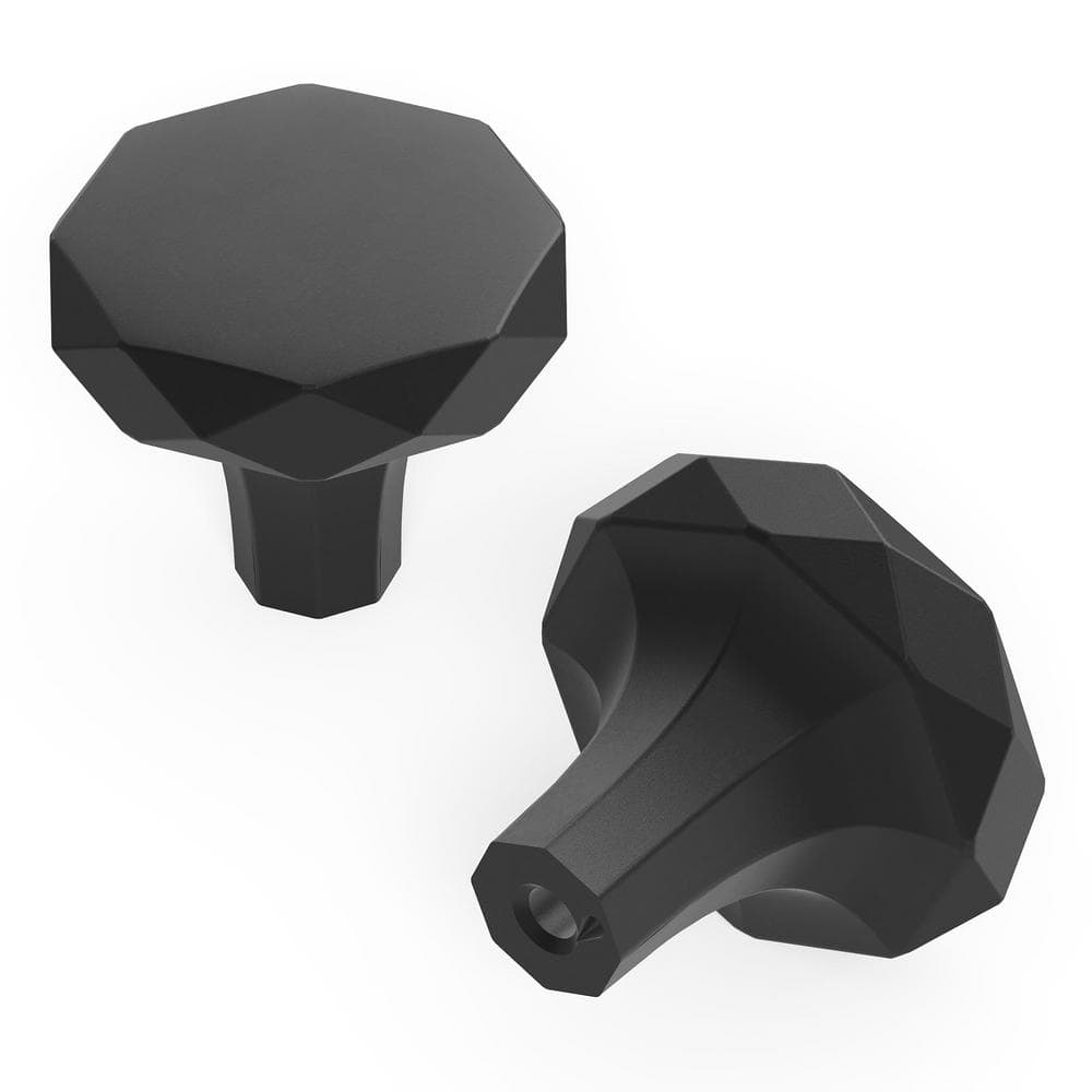 Karat Collection Knob 1-1/4 in. Dia Matte Black Round Cabinet Knob (10-Pack) price history on PriceWatchPro