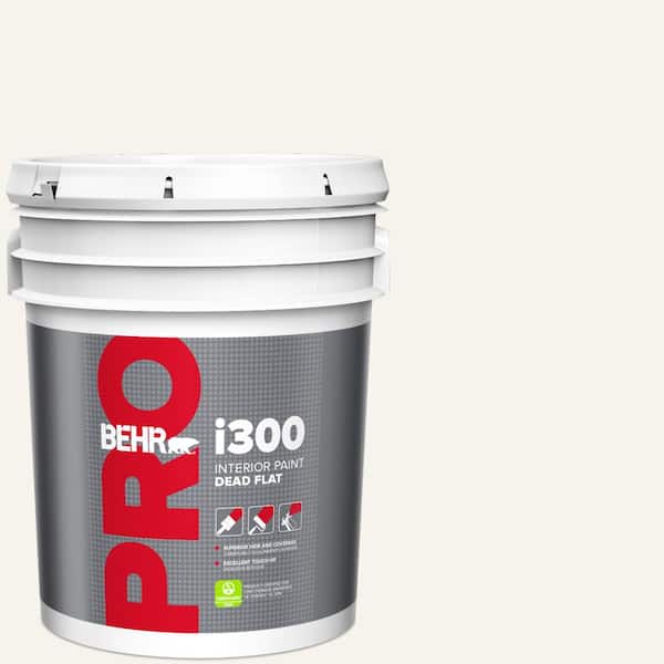 BEHR PRO 5 gal. #730A-1 Smart White Dead Flat Interior Paint