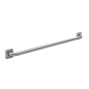 Square 36 in. x 1 1/4 in. Commodity Plus Grab Bar in Brushed Stainless Steel