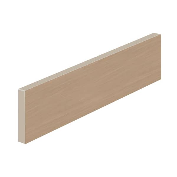 24.5 in. D L x 4 in. D Engineered Composite Countertop Sidesplash in Sunwashed Oak with Luster Finish