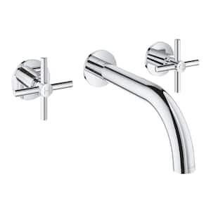 Atrio 2-Handle M-Size Wall Mount Bathroom Faucet in StarLight Chrome