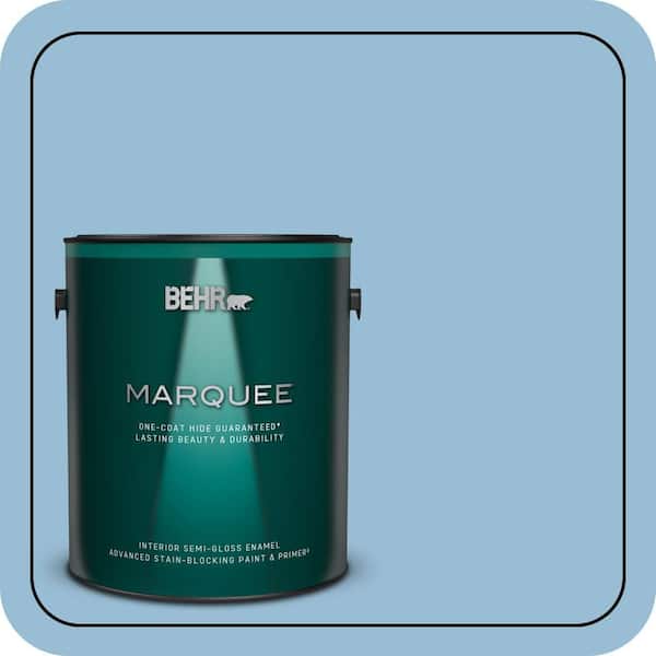 BEHR MARQUEE 1 gal. #PPU14-11 Gentle Sky Semi-Gloss Enamel Interior Paint & Primer