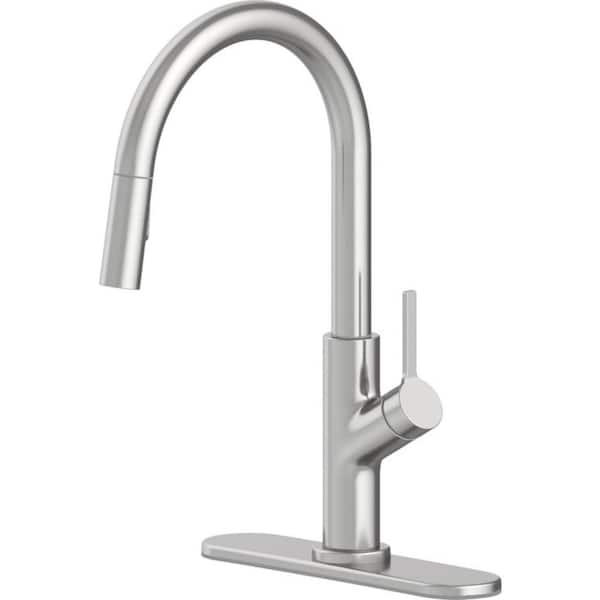 Glacier Bay Dunveth Single-Handle Pull-Down Sprayer Kitchen Faucet in Stainless Steel