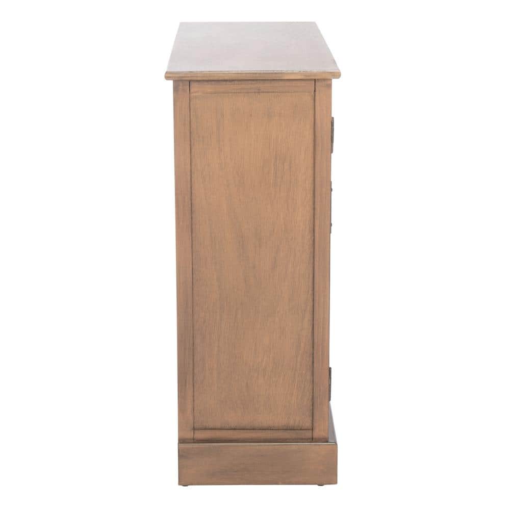 Peyton Modern Brown Wood & Metal Storage Console Table - 36"