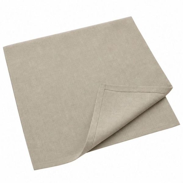 60 in. x 120 in. Linen Textured Table Cloths, Spill-Proof Waterproof Table Cover for Dining, Taupe