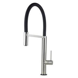 Luxurious Single Handle Pull-Down Kitchen Faucet in Brushed Nickel