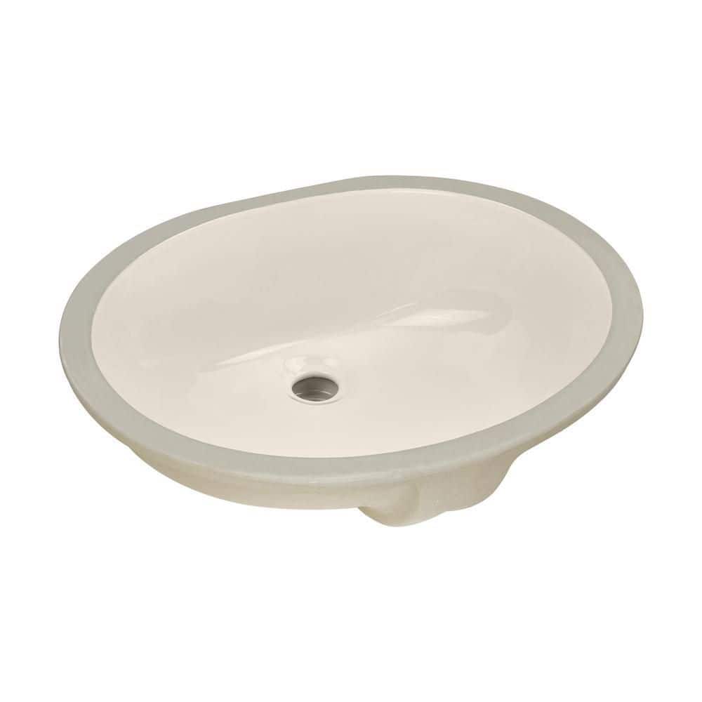 Rhythm Series 17 in. Oval Undermount Single Bowl Bathroom Sink in Bisque price history on PriceWatchPro