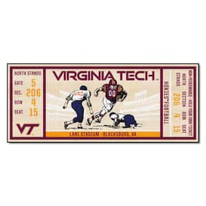 NCAA Virginia Tech 30 in. x 72 in. Indoor Ticket Runner Rug