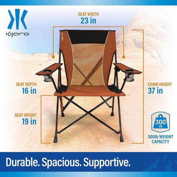 Heavy Duty Victoria Desert Orange Polyester Outdoor Camping Chair
