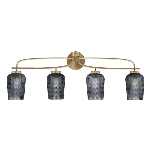 Unbranded Olympia 36.75 in. 4-Light New Age Brass Vanity Light