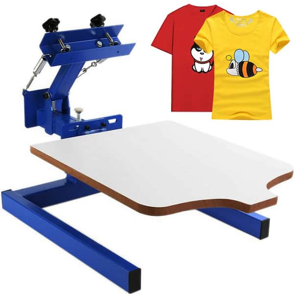 21.7 in. L x 17.7 in. W Screen Printing Machine 1 Color 1 Station Silk  Screen Printing Press for T-Shirt DIY Printing