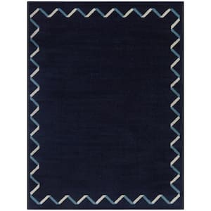 Tennant Navy 5 ft. x 7 ft. Border Area Rug