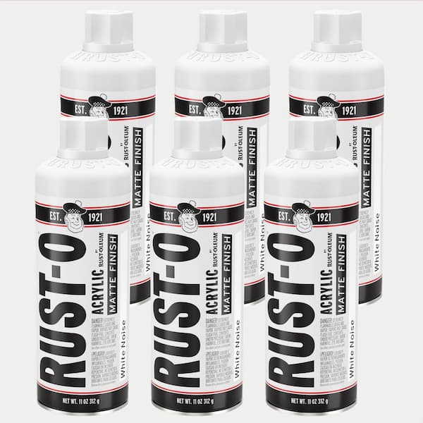 11 oz. Rust-O Matte White Noise Spray Paint (Case of 6)