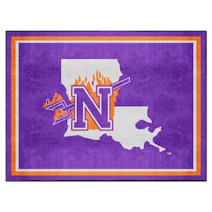 Northwestern State Demons Purple 7ft. x 10ft. Plush Area Rug