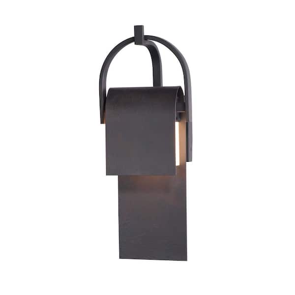 Laredo 1-Light Rustic Forge Integrated LED Outdoor Wall Lantern Sconce