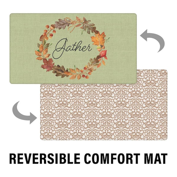 Wreath 20 in x 36 in Reversible Comfort Mat