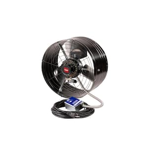 1600 CFM Black EZ Cool Plug-In Gable Mount Attic Fan