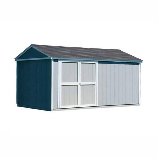 Handy Home Products Somerset 10 ft. x 18 ft. Wood Storage Building with Floor Kit