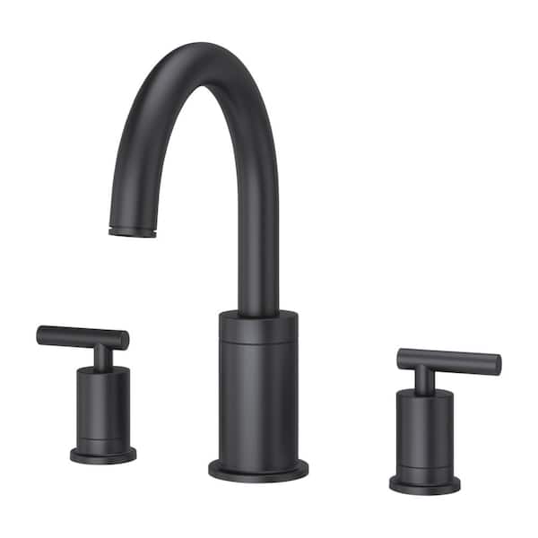 Pfister Contempra 2-Handle Roman Tub Trim Kit in Matte Black