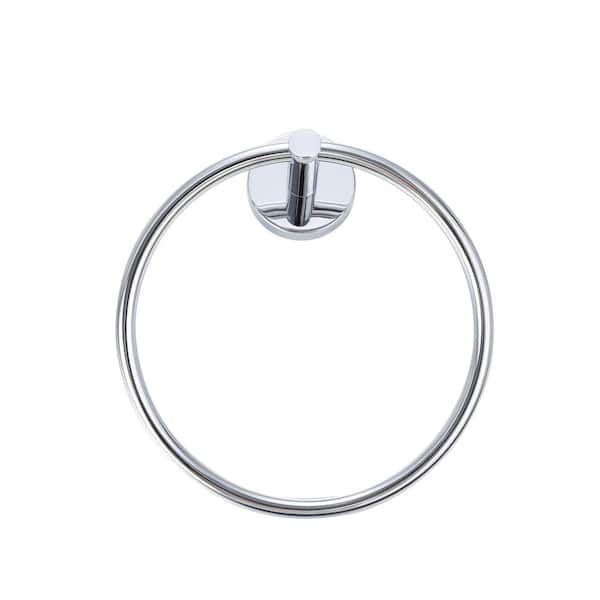Utopia 6.8 in. Polished Chrome Wall Mounted Towel Ring