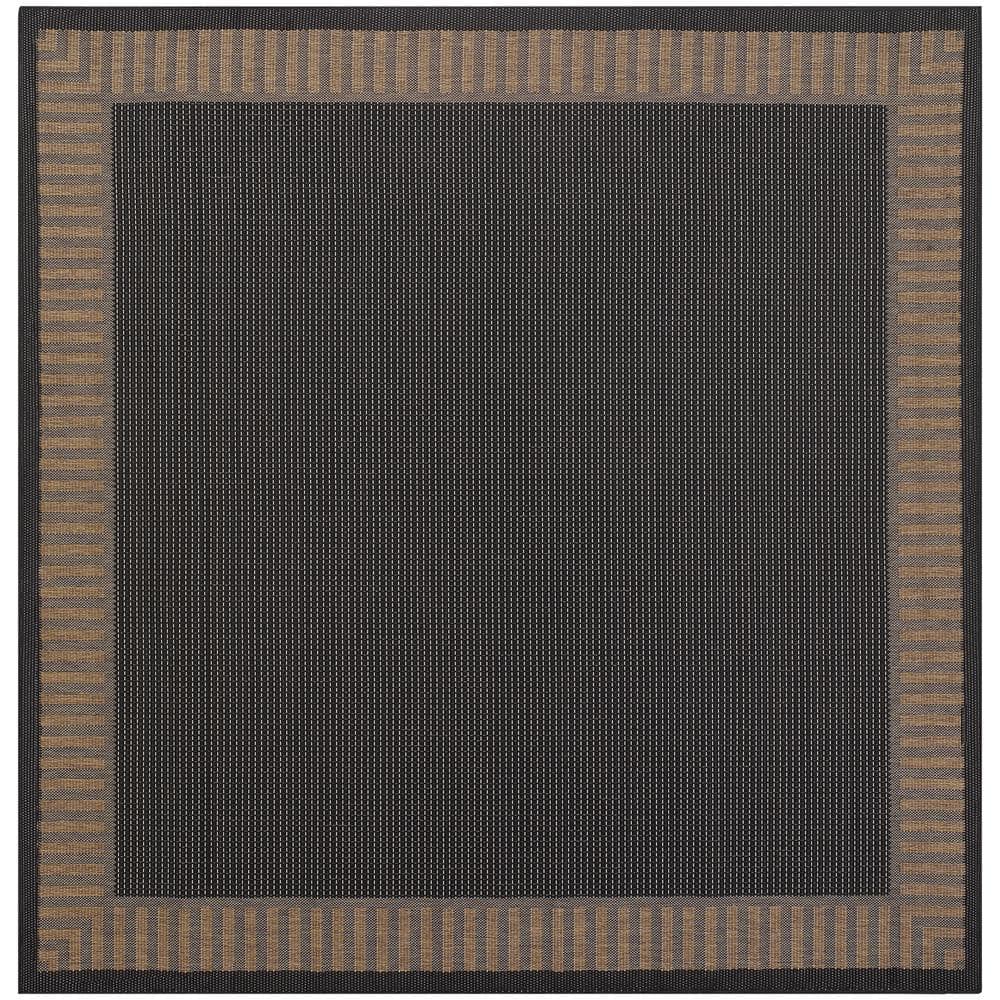 Recife Wicker Stitch Black-Cocoa 9 ft. x 9 ft. Square Indoor/Outdoor Area Rug price history on PriceWatchPro