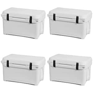 8 .7 gal. Food and Beverage Chest Cooler,White (4-Pack)
