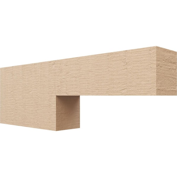 Ekena Millwork 5 in. x 10 in. x 30 in. Thin Chapel Hill Rough Cedar Woodgrain TimberThane Corbel, Primed Tan