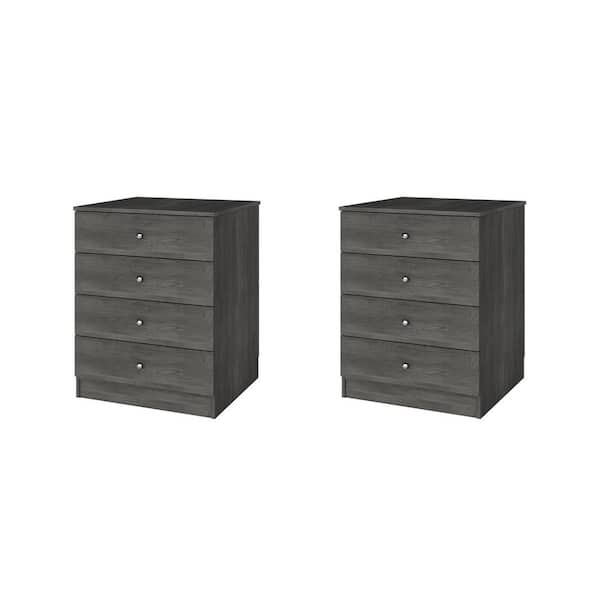 Vista 31.5 in. W Grey Closet Island Freestanding with Slab Drawers 0-Shelf Wood Closet System