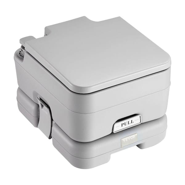 Non-Electric Pressurized Flush Porta Potty 3.2 Gal Dual Tank Camping Travel Waterless Toilet
