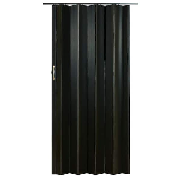 Berkshire 48 in. x 80 in. Black Vinyl PVC Accordion Door with Hardware