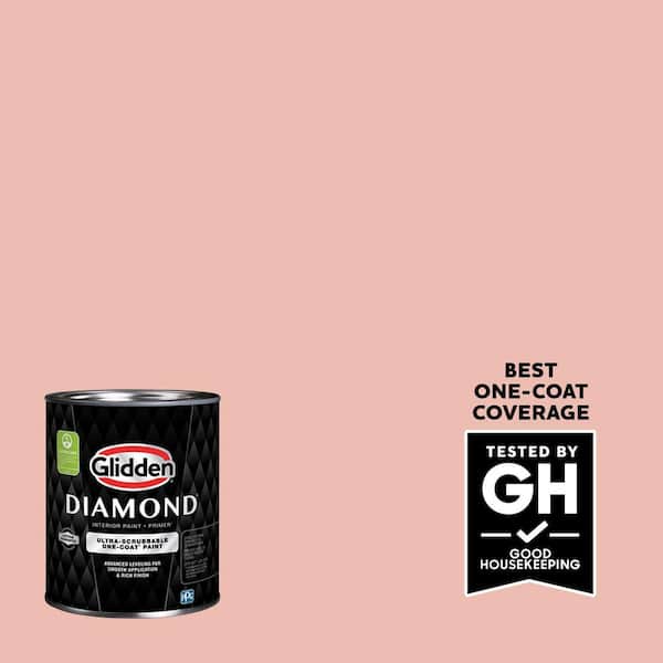 Glidden Diamond 1 qt. PPG1063-4 Georgia Peach Semi-Gloss Interior Paint with Primer