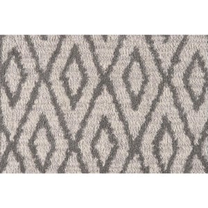 Diamond Back - Sterling Gray - 13.2 ft. 48 oz. Polyester Pattern Installed Carpet