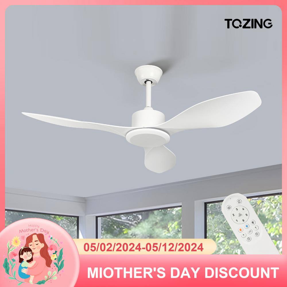 Tozing In Smart Indoor Modern Windmill White Low Profile Flush