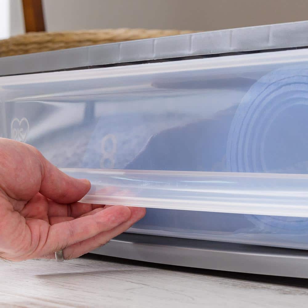 Gray Extra-Long Plastic Underbed Storage Container