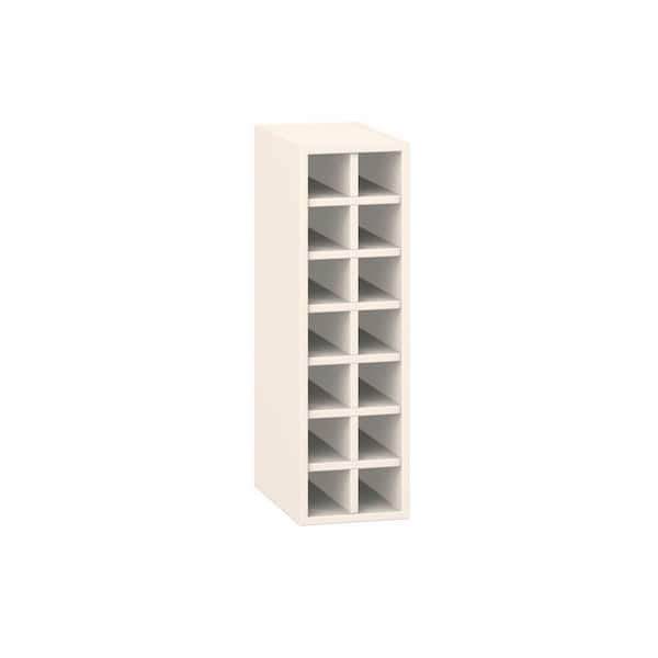 J COLLECTION Fairview 9 in. W x 14 in. D x 30 in. H Slim Shaker Assembled Wall Specialty Wine Rack Kitchen Cabinet in Washed Linen