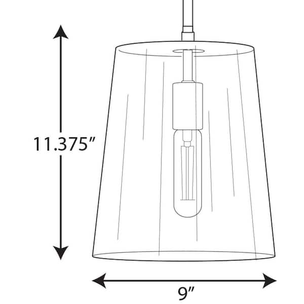 Clarion 1-Light Black Small Pendant