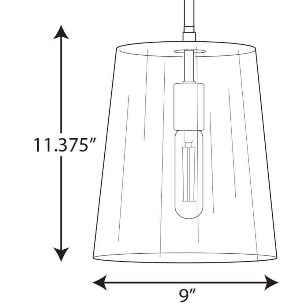 Sleek Coastal Brushed Nickel Pendant with Clear Glass Shade
